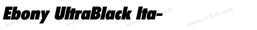 Ebony UltraBlack Ita字体转换
